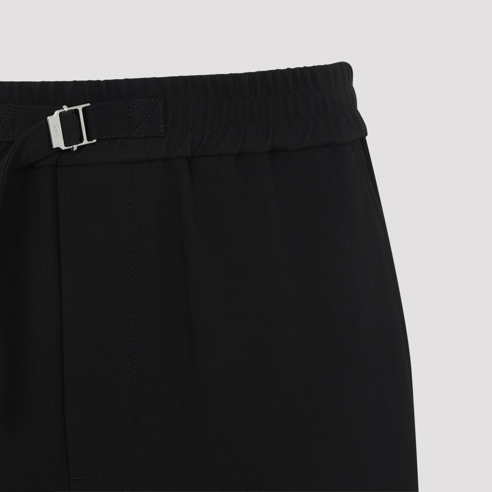 Shop Ami Alexandre Mattiussi Loose Elasticated Large Shorts In Black