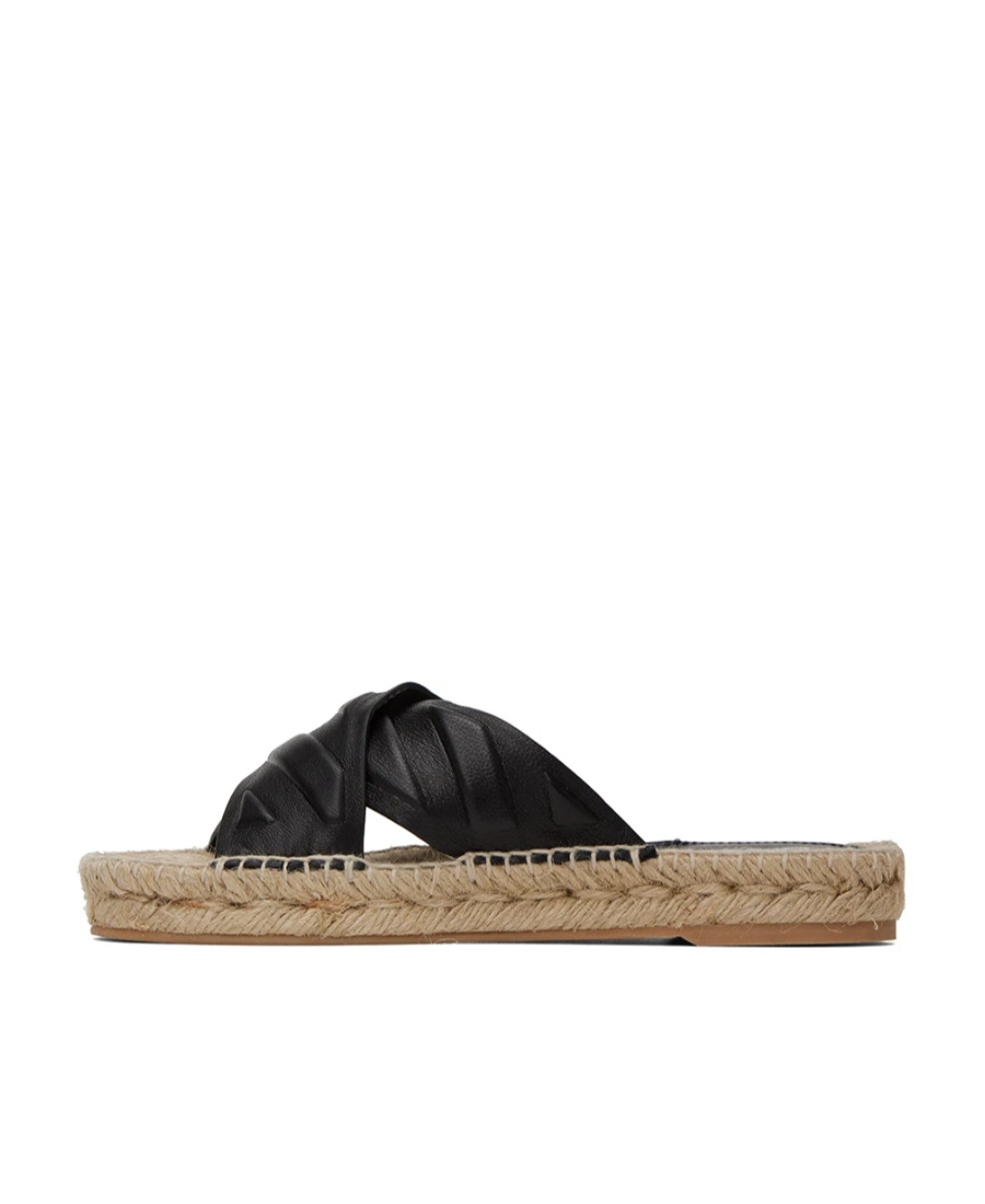 Off-white Diag Lea Criss-cross Espadrilles In Black