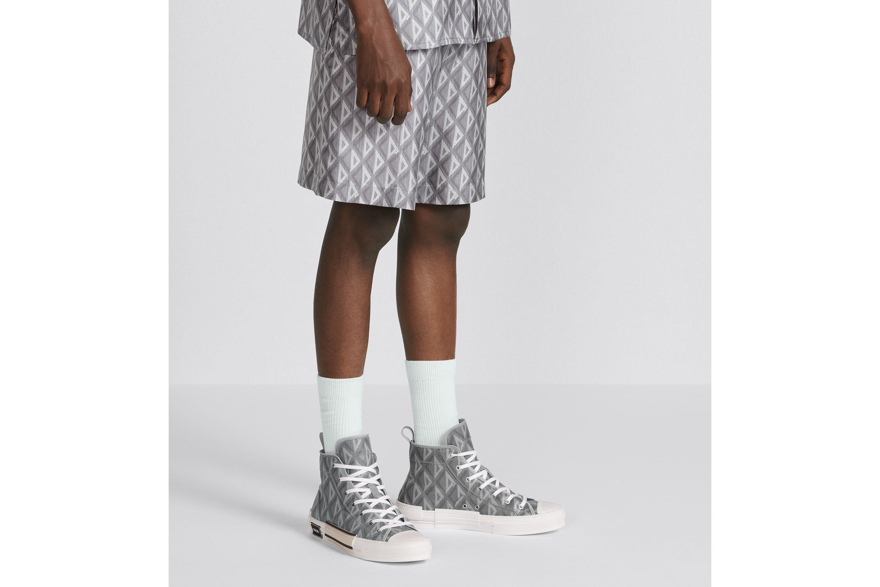 Dior Cd Diamond Bermuda Shorts In Gray