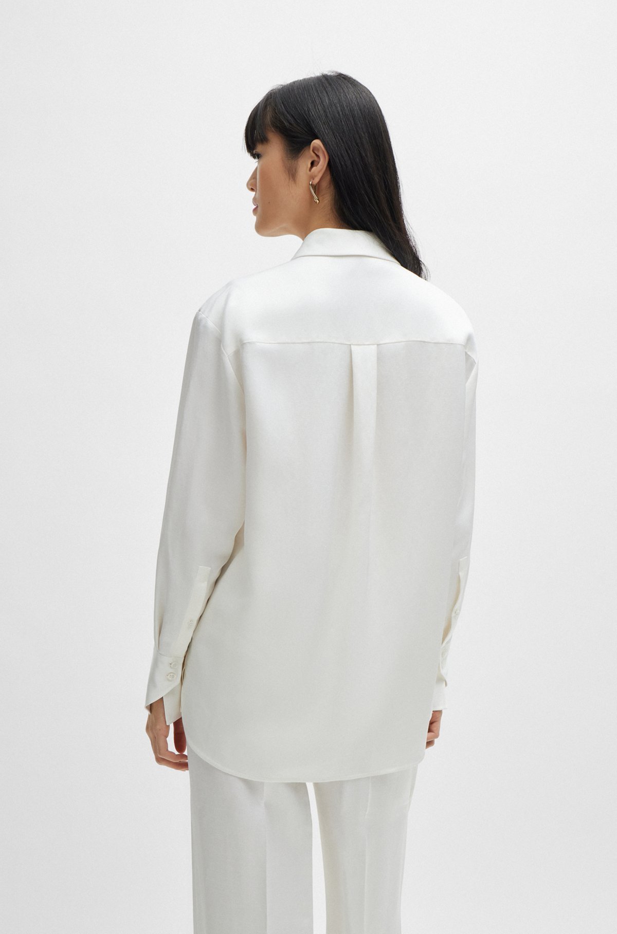 Hugo Boss Long-sleeved Shirt In White