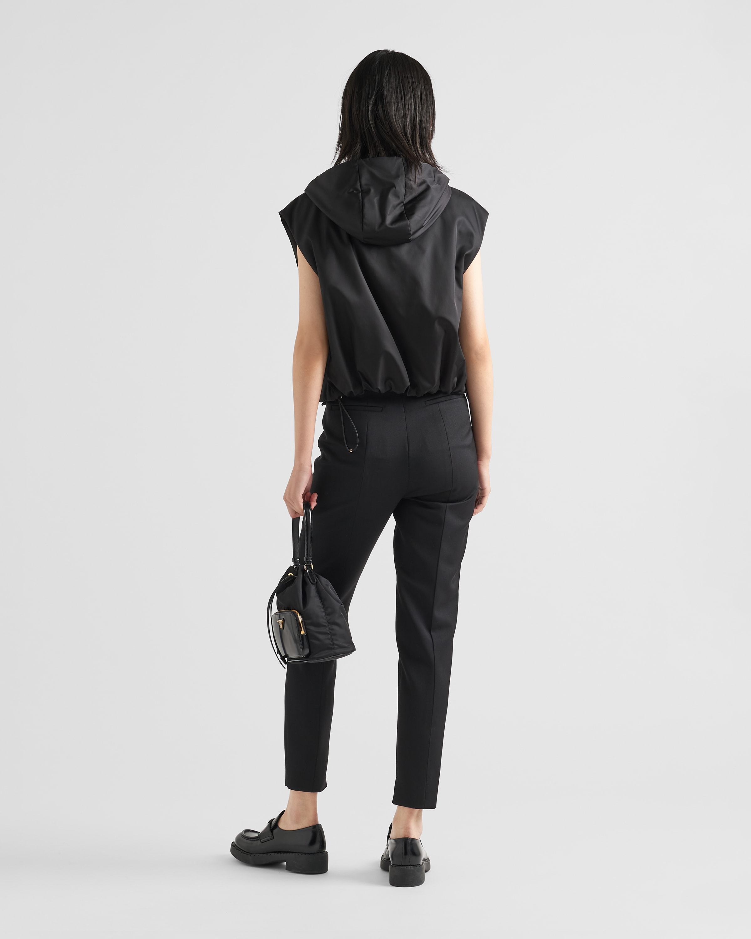Prada Re-nylon Vest In Black