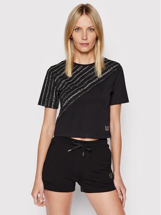 EA7 T-SHIRT WITH ROUND NECK AND SHORT SLEEVES