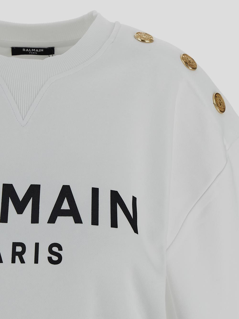 Balmain Logo-print Sweatshirt In Gray