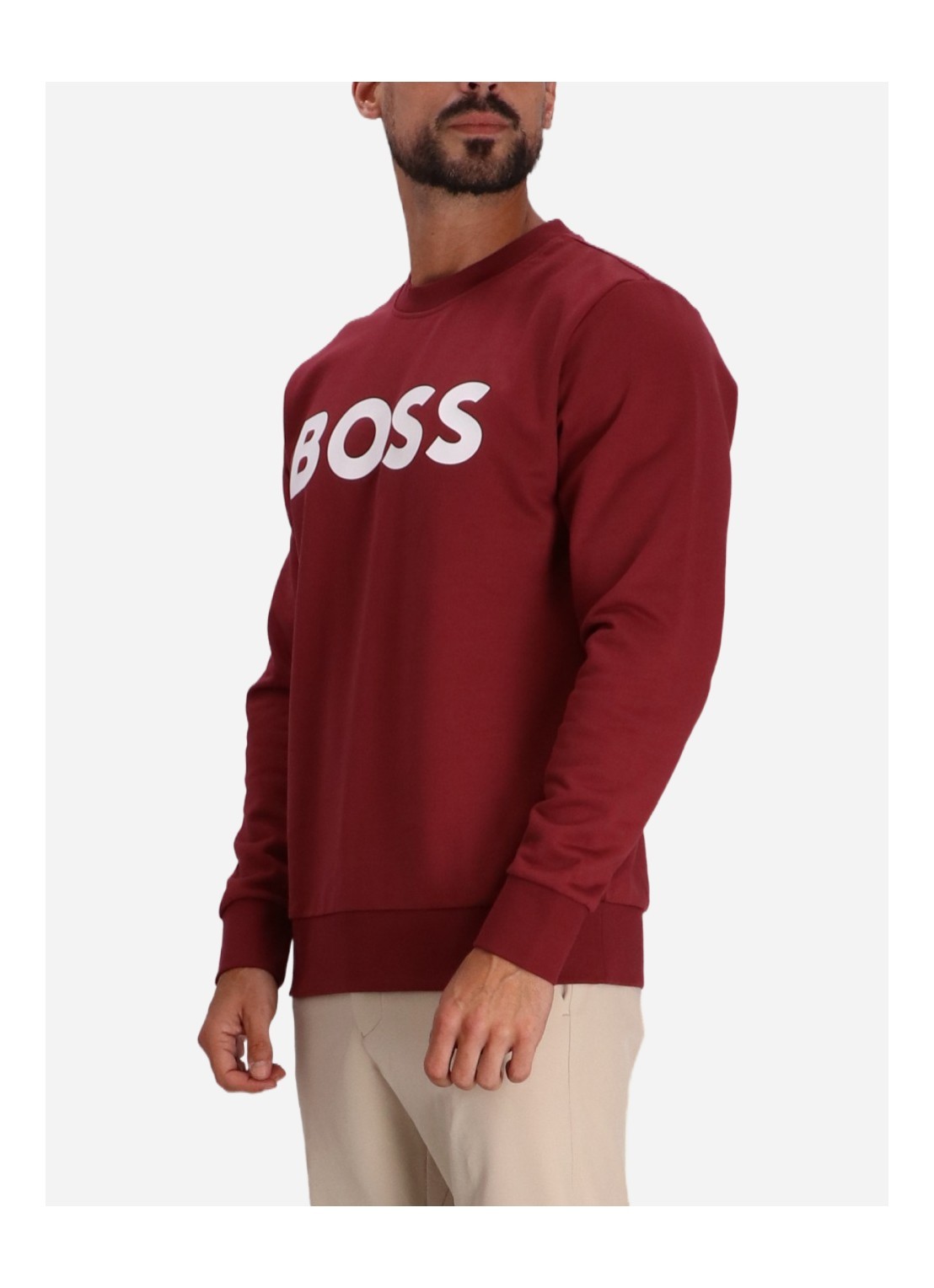 Hugo Boss Long-sleeved Sweater In Red