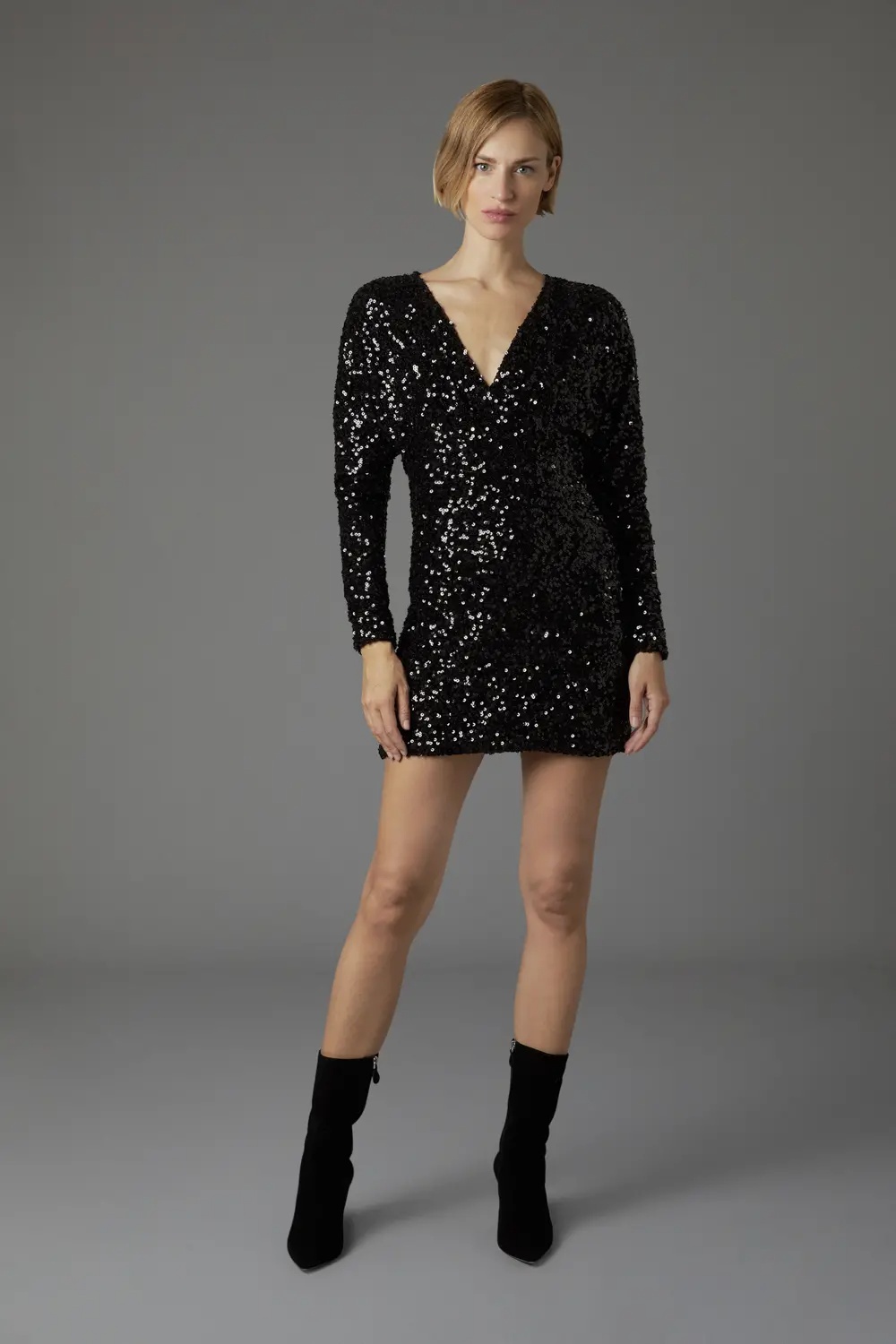 P.a.r.o.s.h Sequin-embellished Minidress In Black