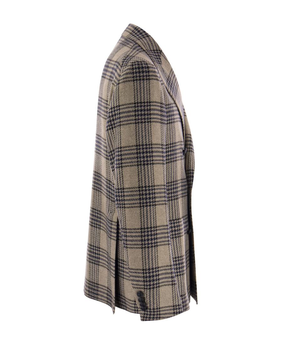 Tagliatore Checked Double-breasted Blazer In Black