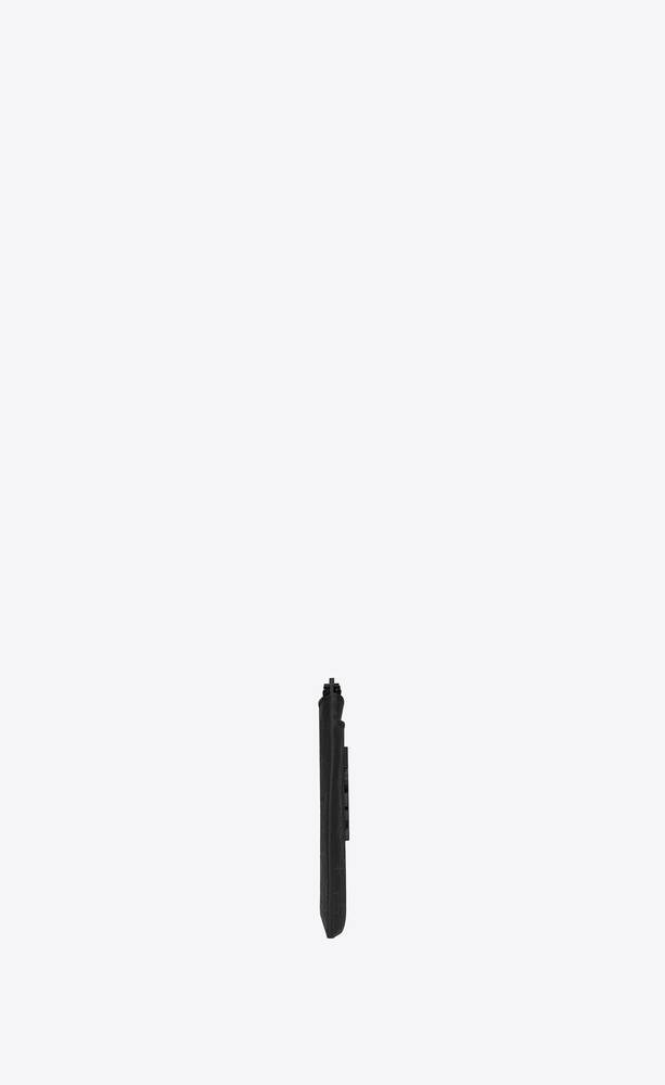 Saint Laurent Monogram Zipped Clutch Bag In Black