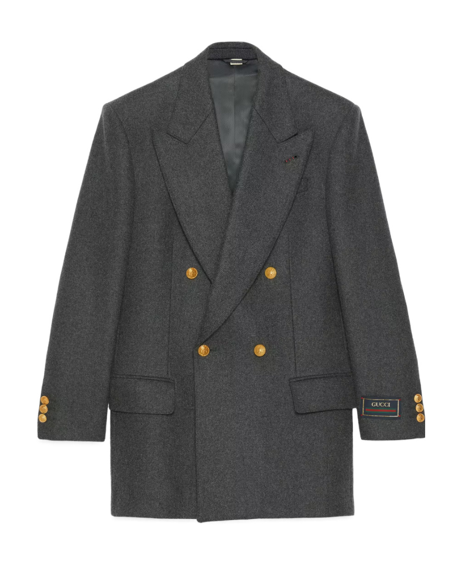 Gucci Doppelreihiges Sakko In Grey