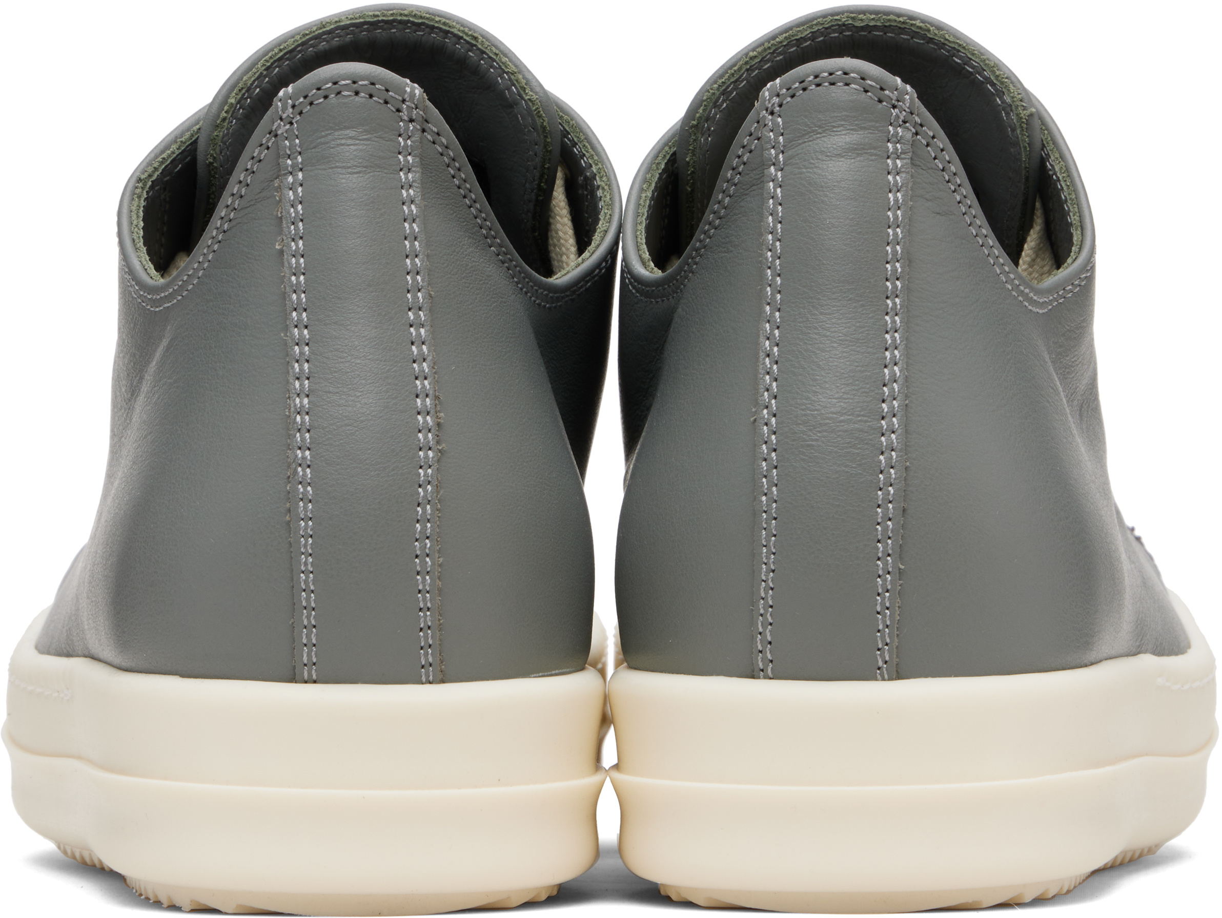 Rick Owens Gray Concordians Low Sneaks Sneakers In Gray