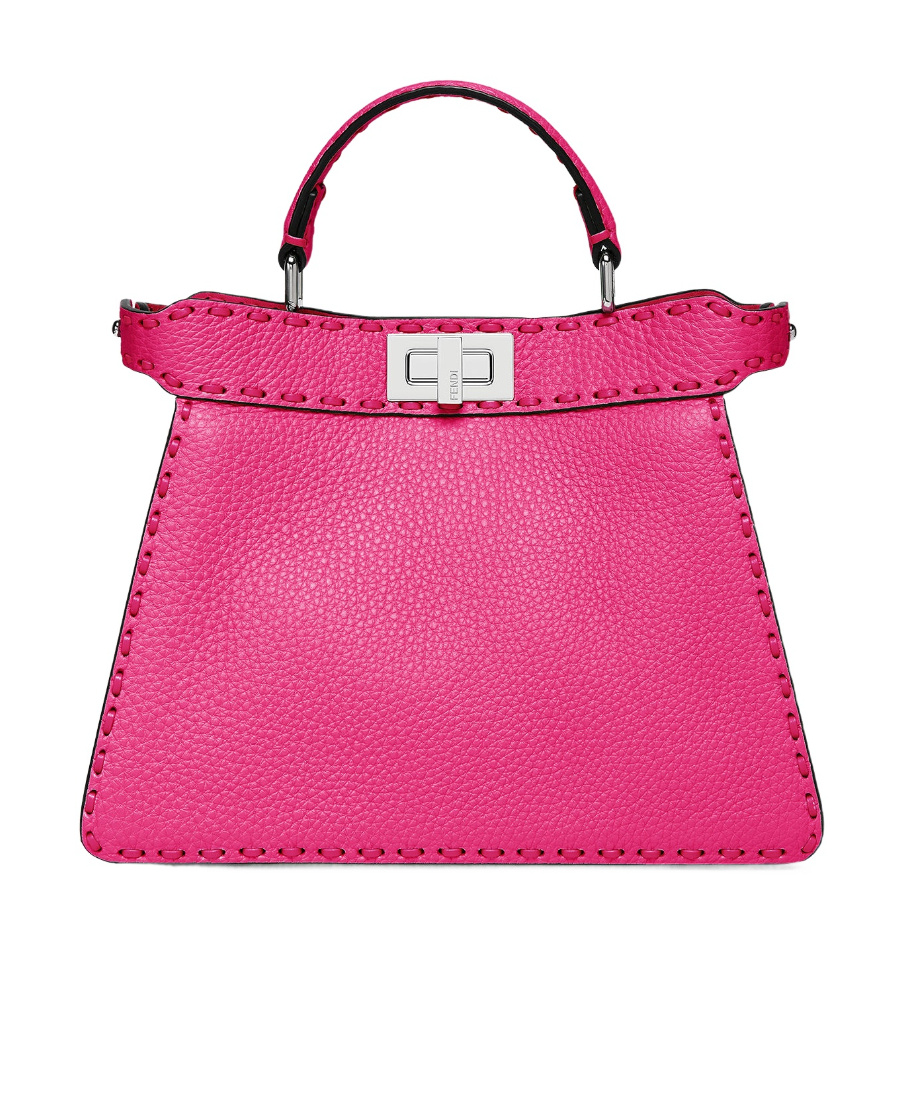 Fendi Logo Shoulder Bag In Pink