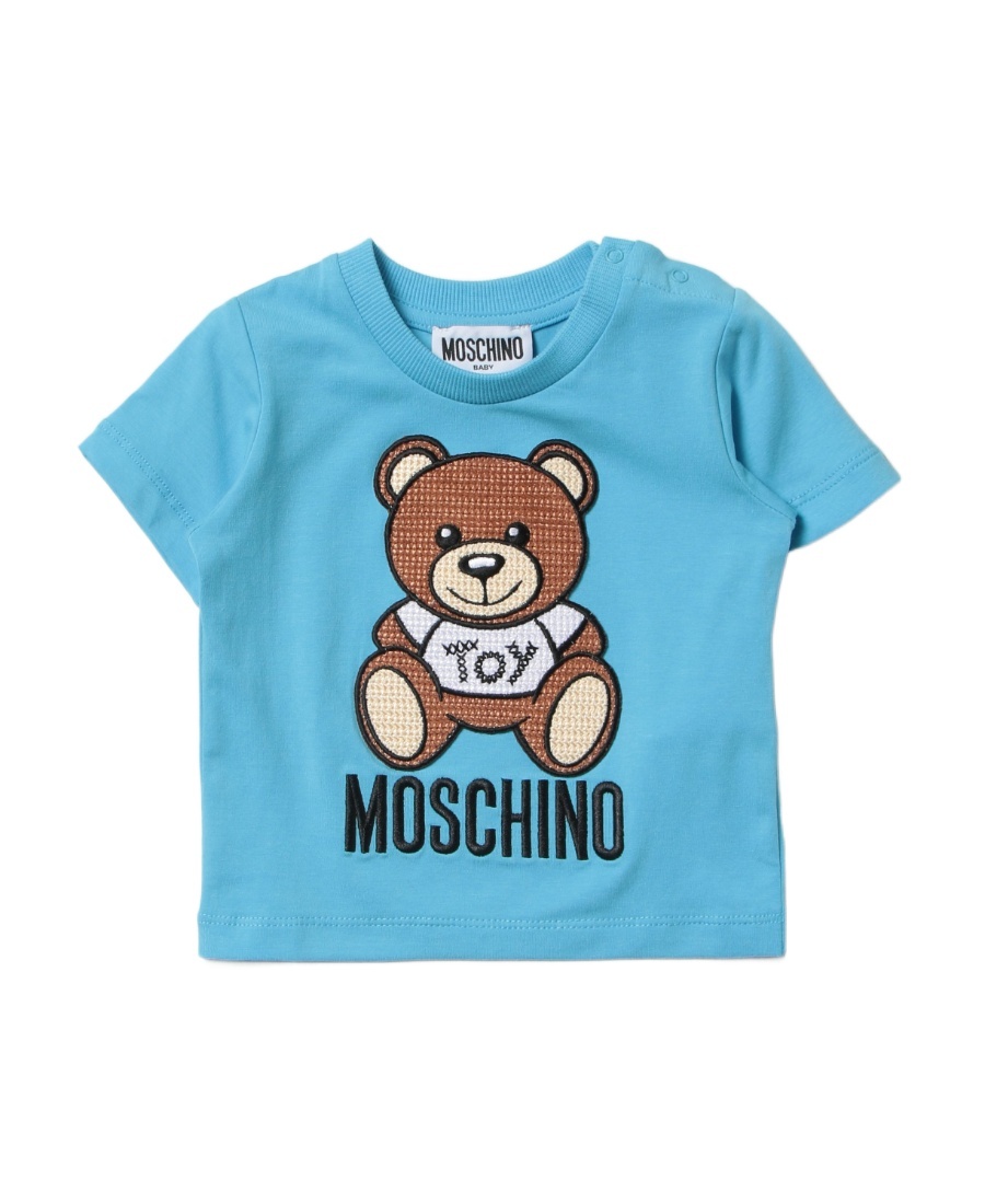 Moschino Logo Details Short-sleeved T-shirt In Blue