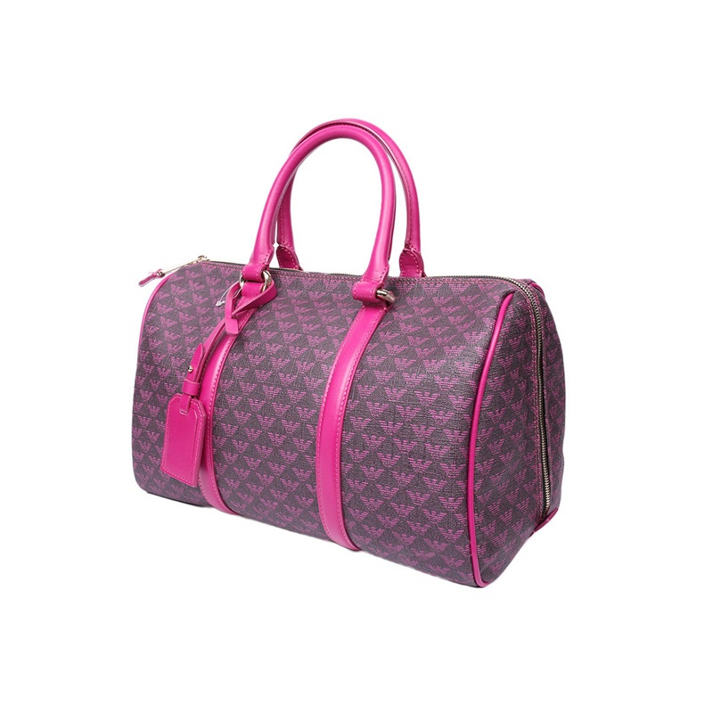 Emporio Armani Logo Printed Handbag In Black