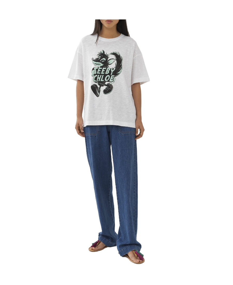See By Chloé Logo-print Short-sleeve T-shirt In White