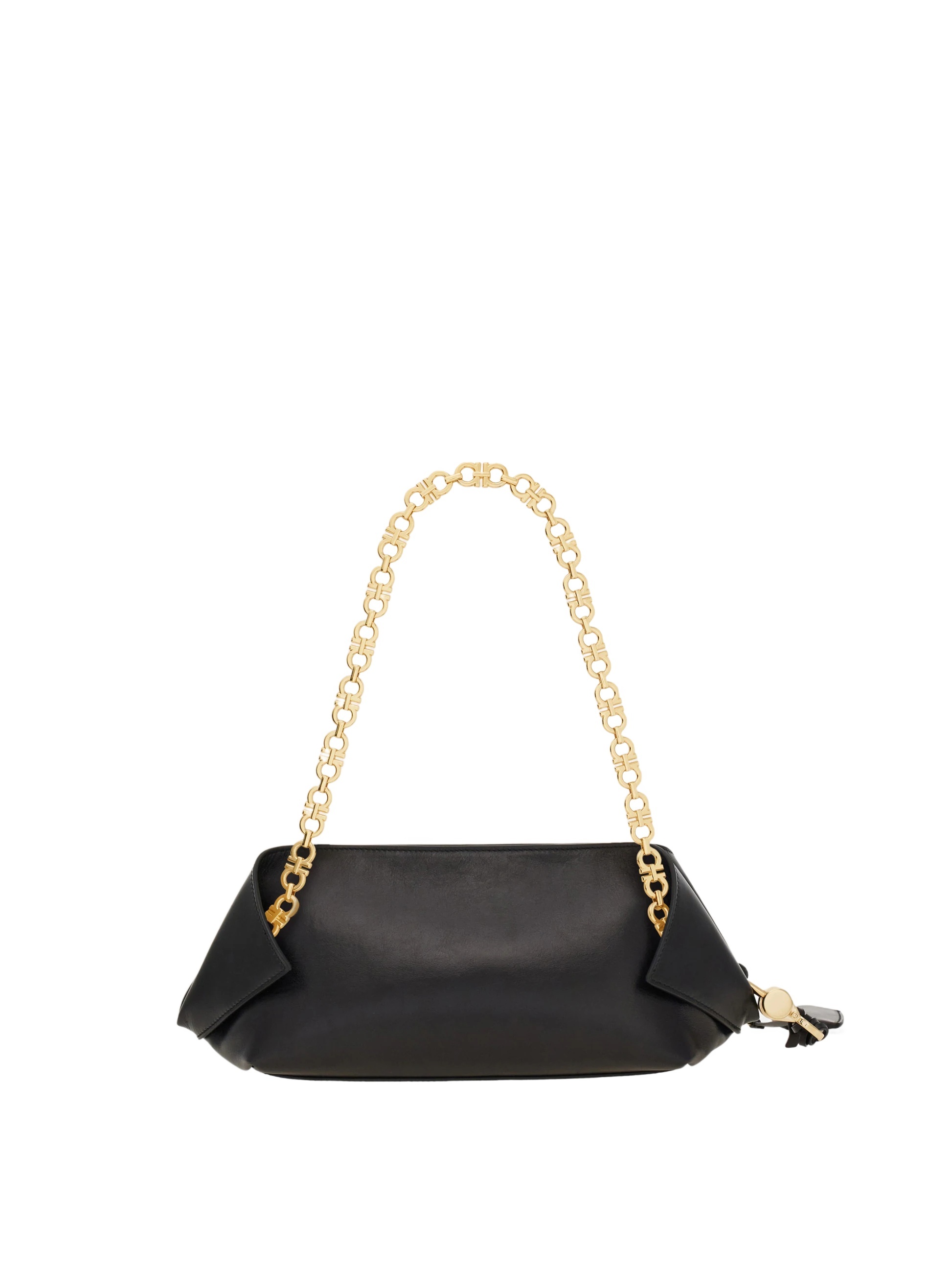 Ferragamo Folded Shoulder Bag In Black