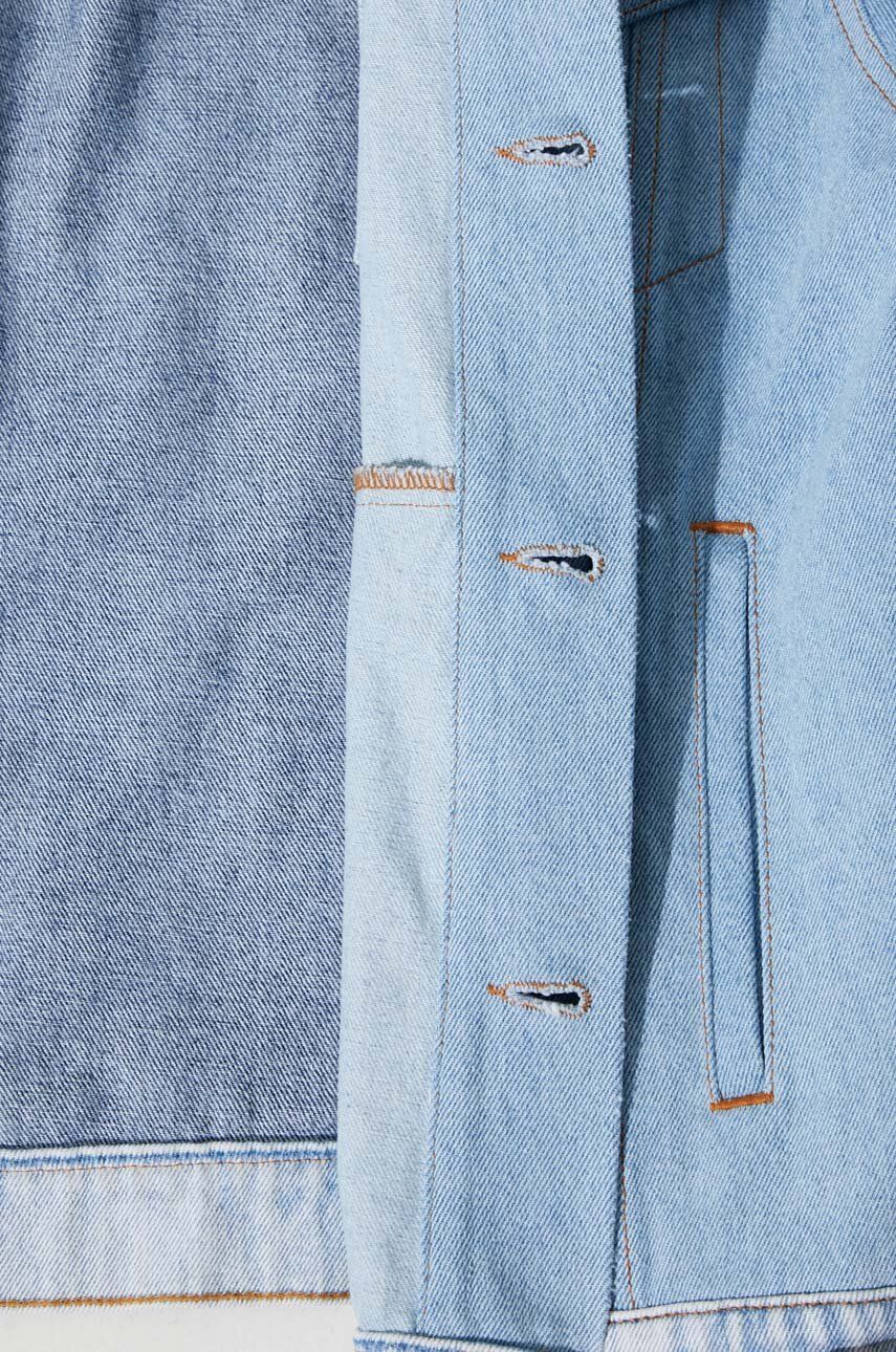 Heron Preston Logo-patch Denim Jacket In Blue
