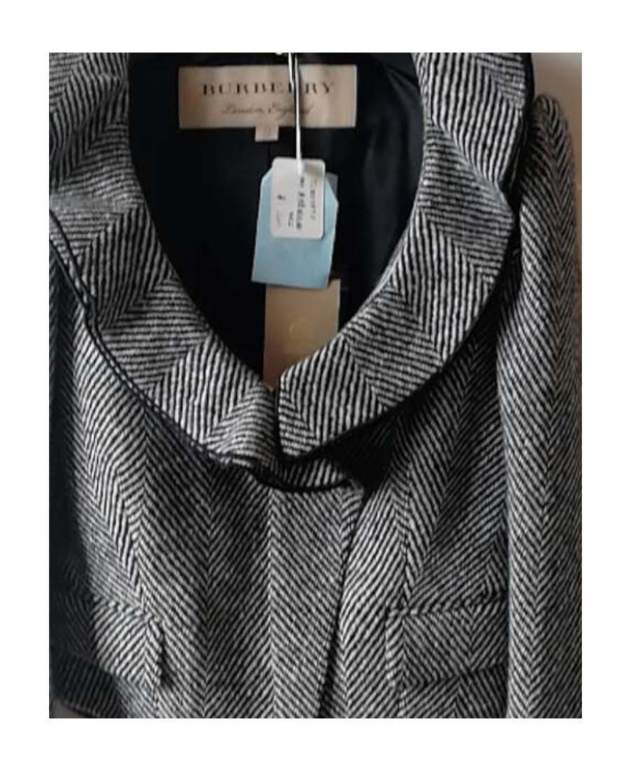 Burberry Lotus Leaf Edge Casual Jacket In Gray