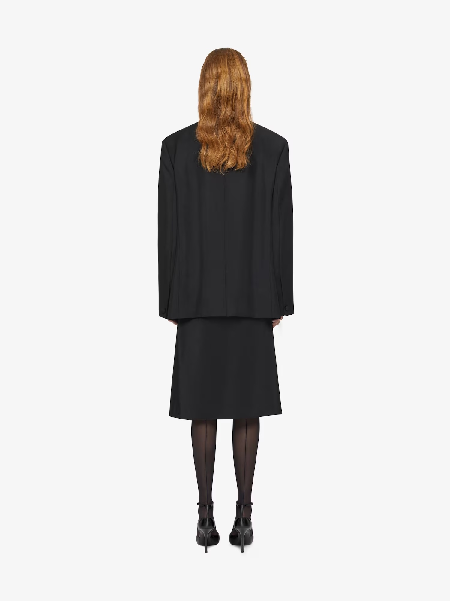 Givenchy Double-breasted Wool-blend Blazer In Black