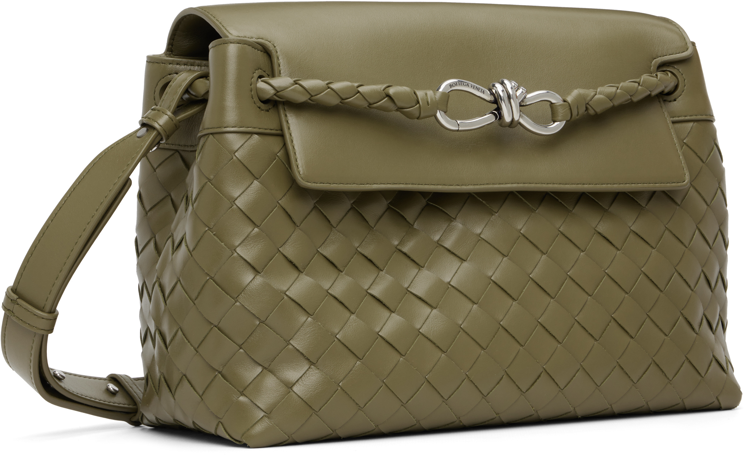 Bottega Veneta Small Andiamo Messenger Bag In Green