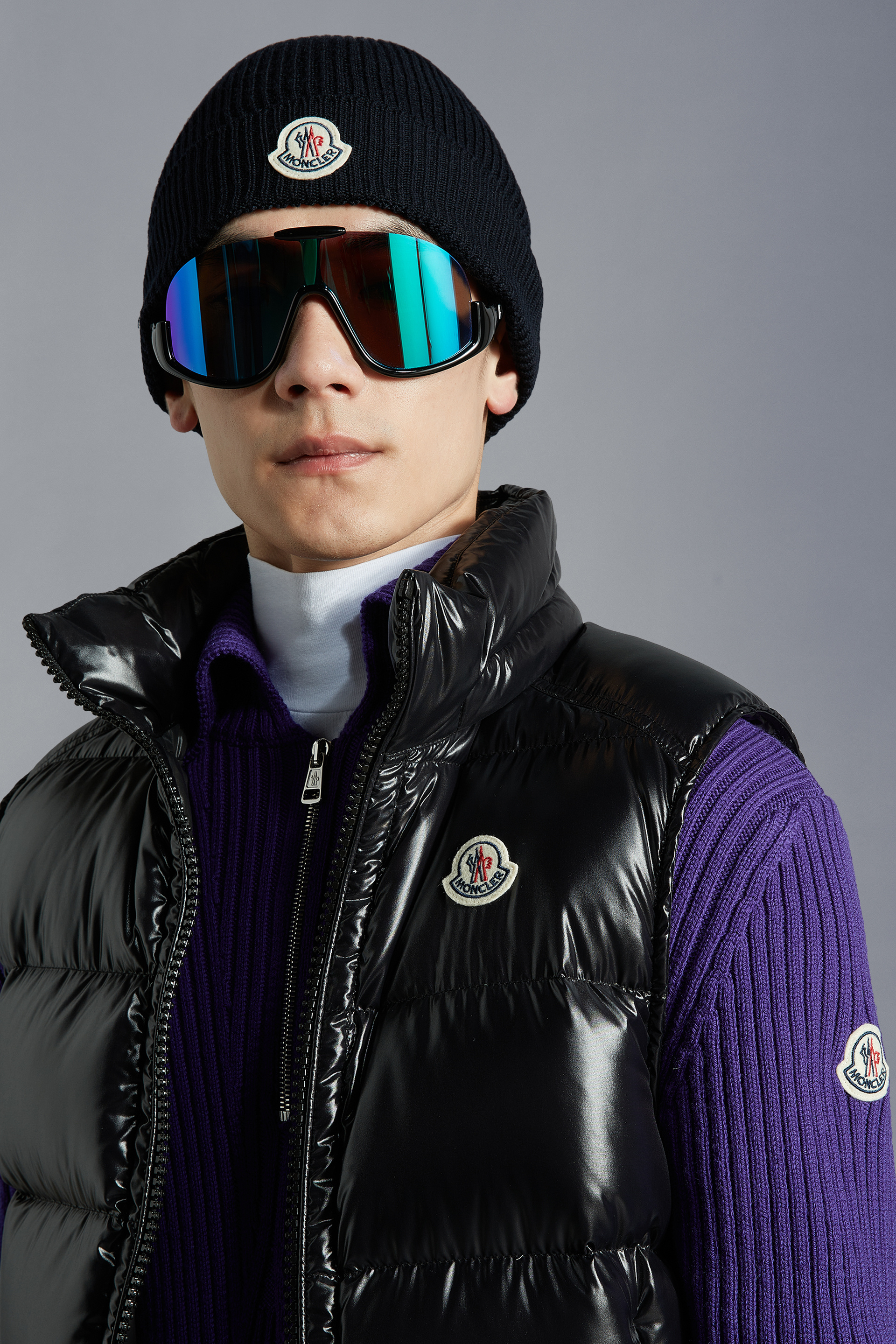 Moncler Wool & Cashmere Beanie In Black