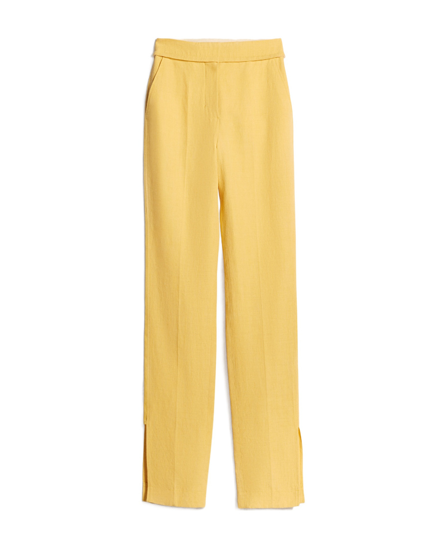 Jacquemus Le Pantalon Tibau High-waisted Trousers In Yellow