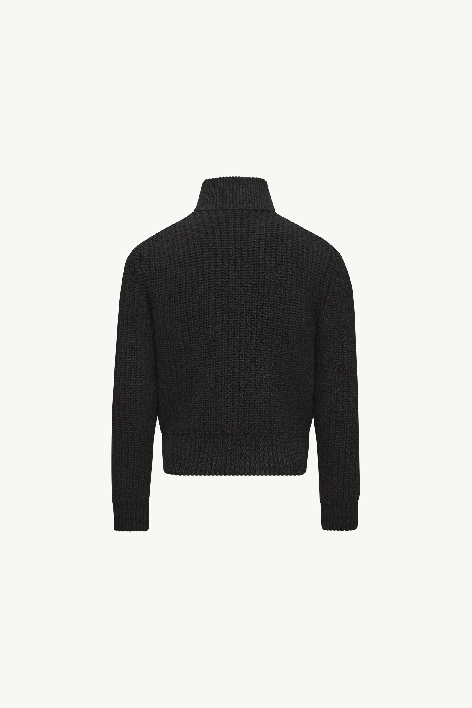 Moncler Padded Wool Zip-up Cardigan In Black