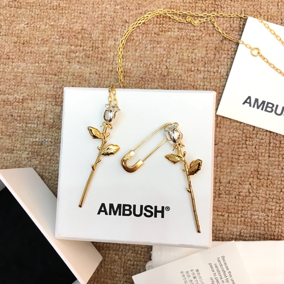 Ambush Rose Hanging Earrings In Yellow