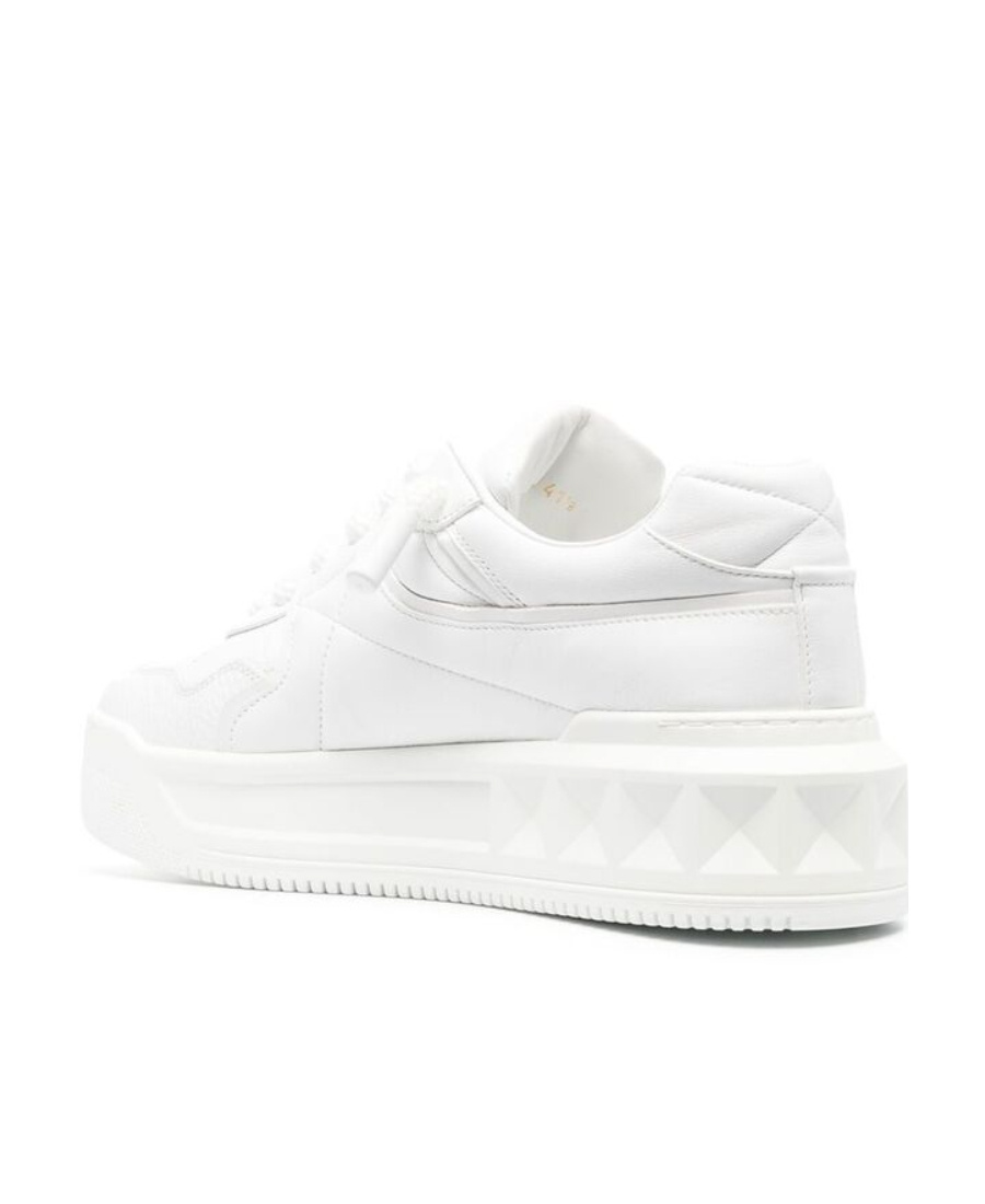 Shop Valentino One Stud Xl Nappa Leather Low-top Sneaker In White