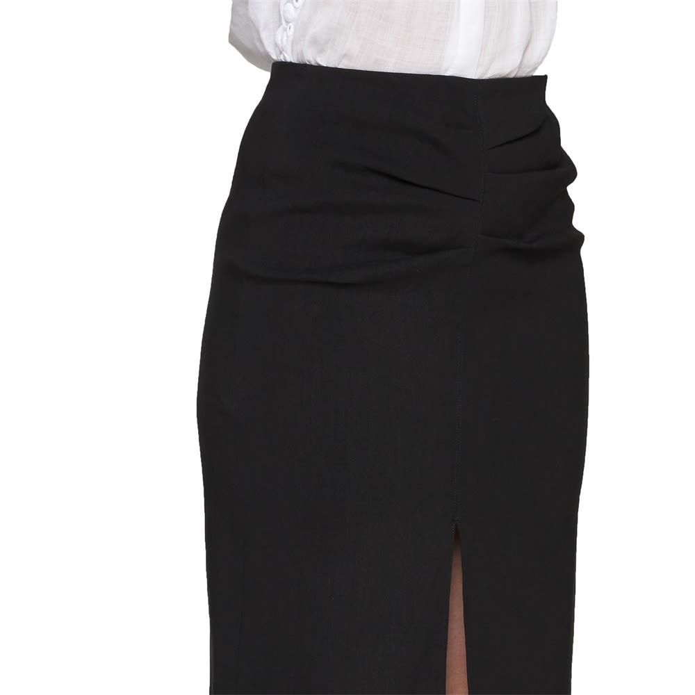 Isabel Marant Box-pleat Pencil Skirt In Black