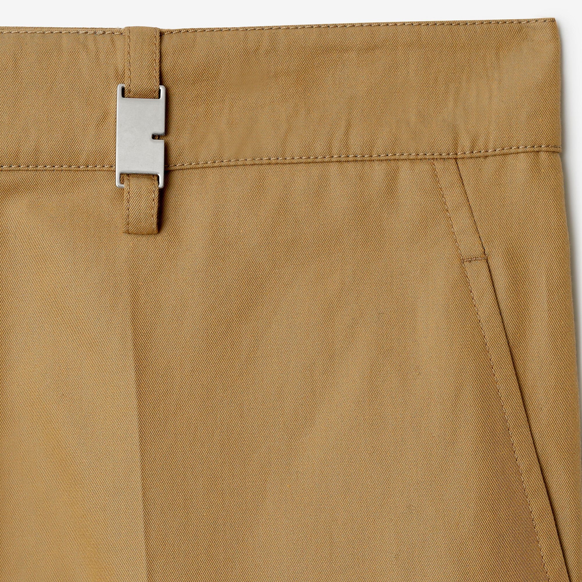 Burberry Straight-leg Cotton Trousers In Nude