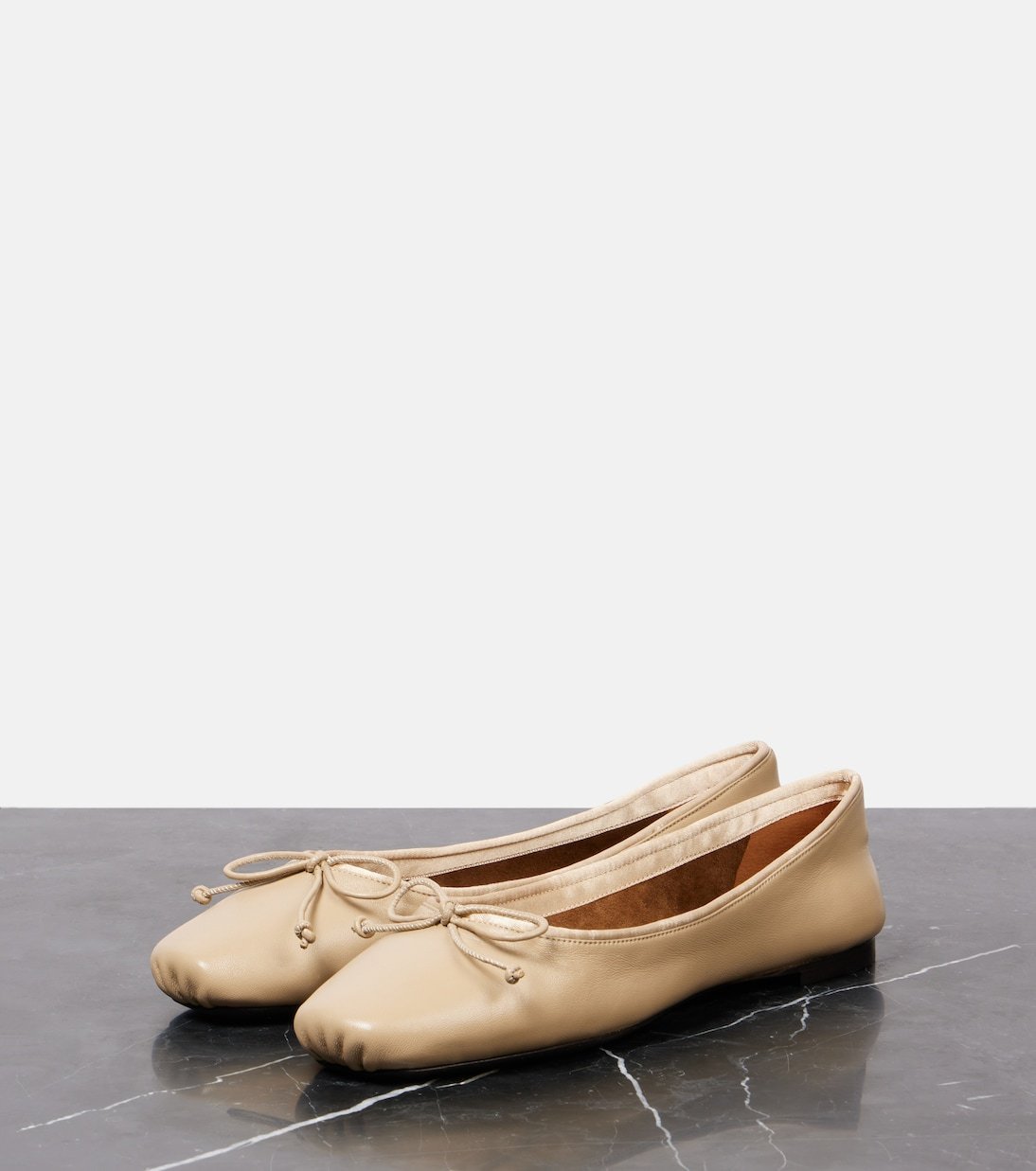 Khaite Charlotte Leather Ballet Flats In Multi