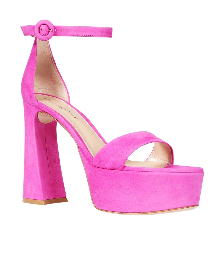 Gianvito Rossi 125mm Holly Leather High Heel Sandals In Pink
