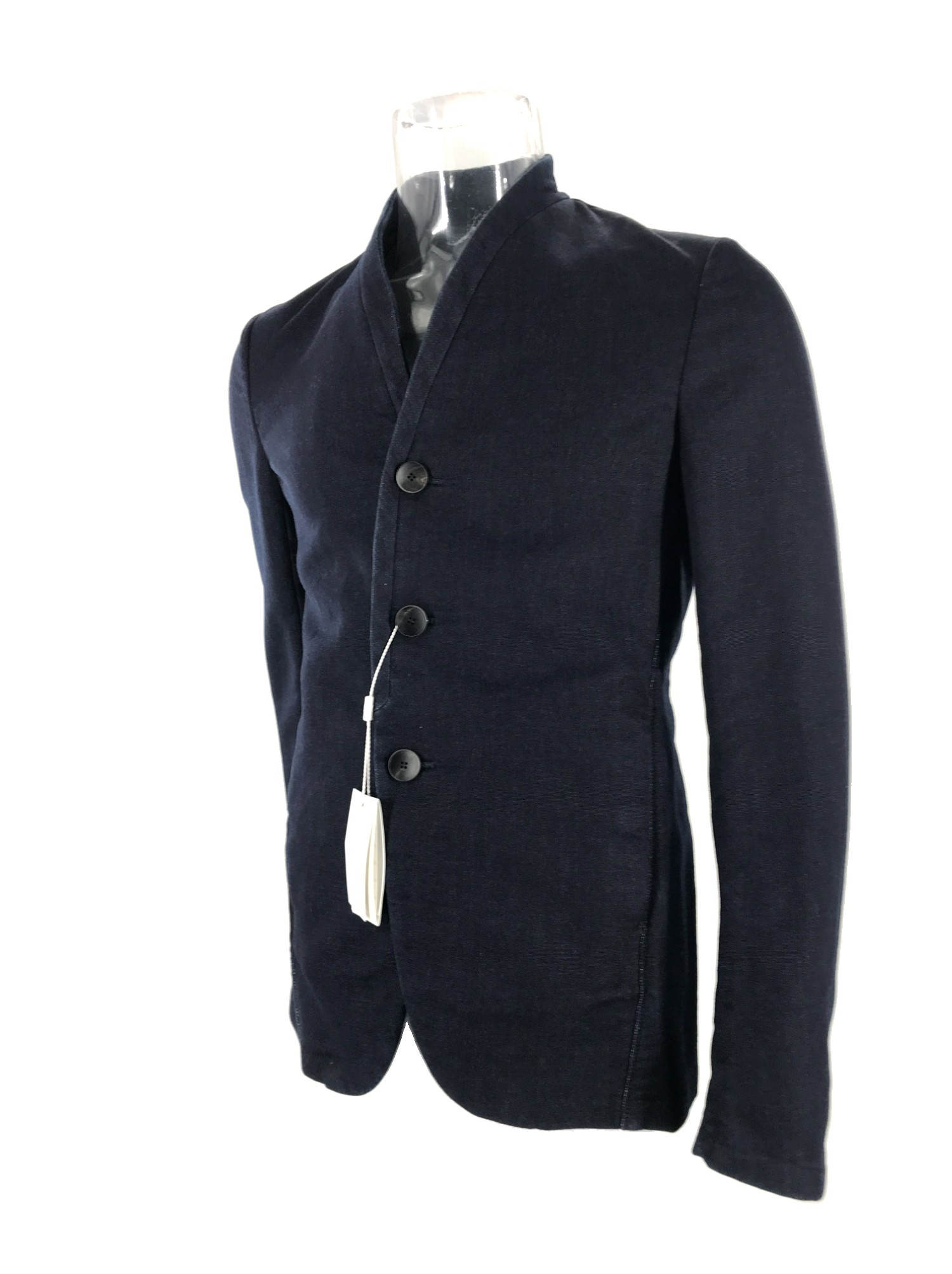 Armani Collezioni Long-sleeved Casual Jacket In Black