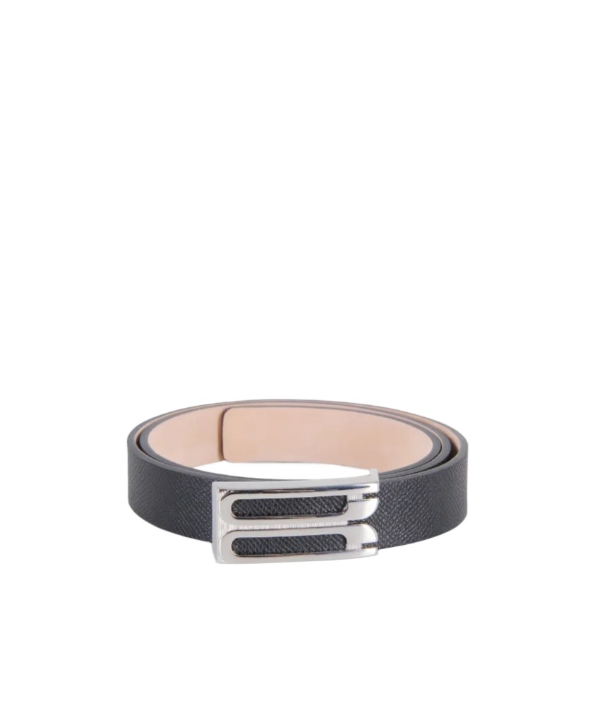 Victoria Beckham Jumbo Frame Buckle Belt In Black