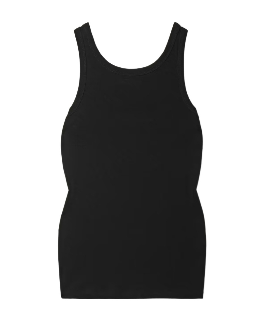 The Row Frankie Organic Cotton-jersey Tank In Black