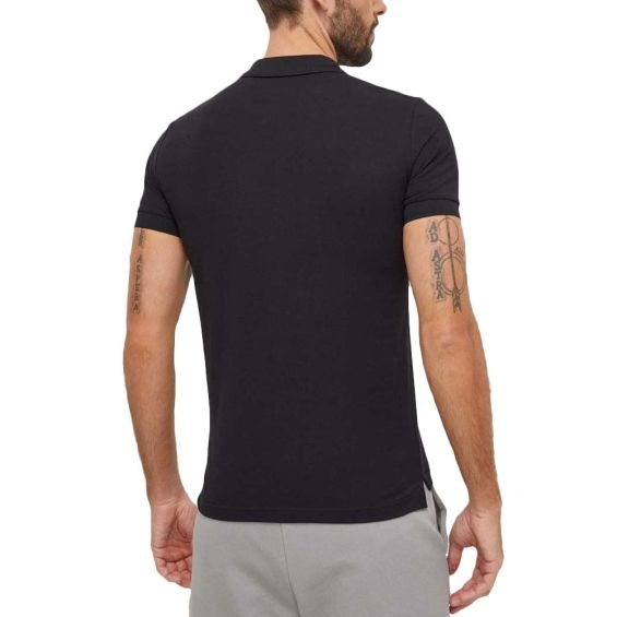 Ea7 Tennis Pro Two-tone Polo Shirt In Ventus7 Technical Fabric In Black