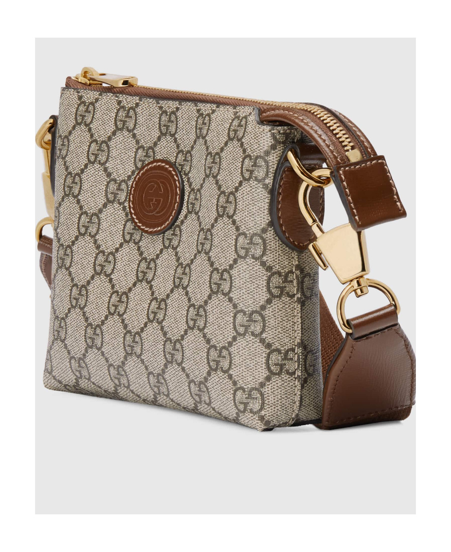Gucci Men Shoulder Bag With Gg In Nude