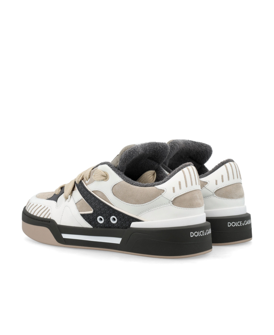 Dolce & Gabbana New Roma Leather Sneakers In Black