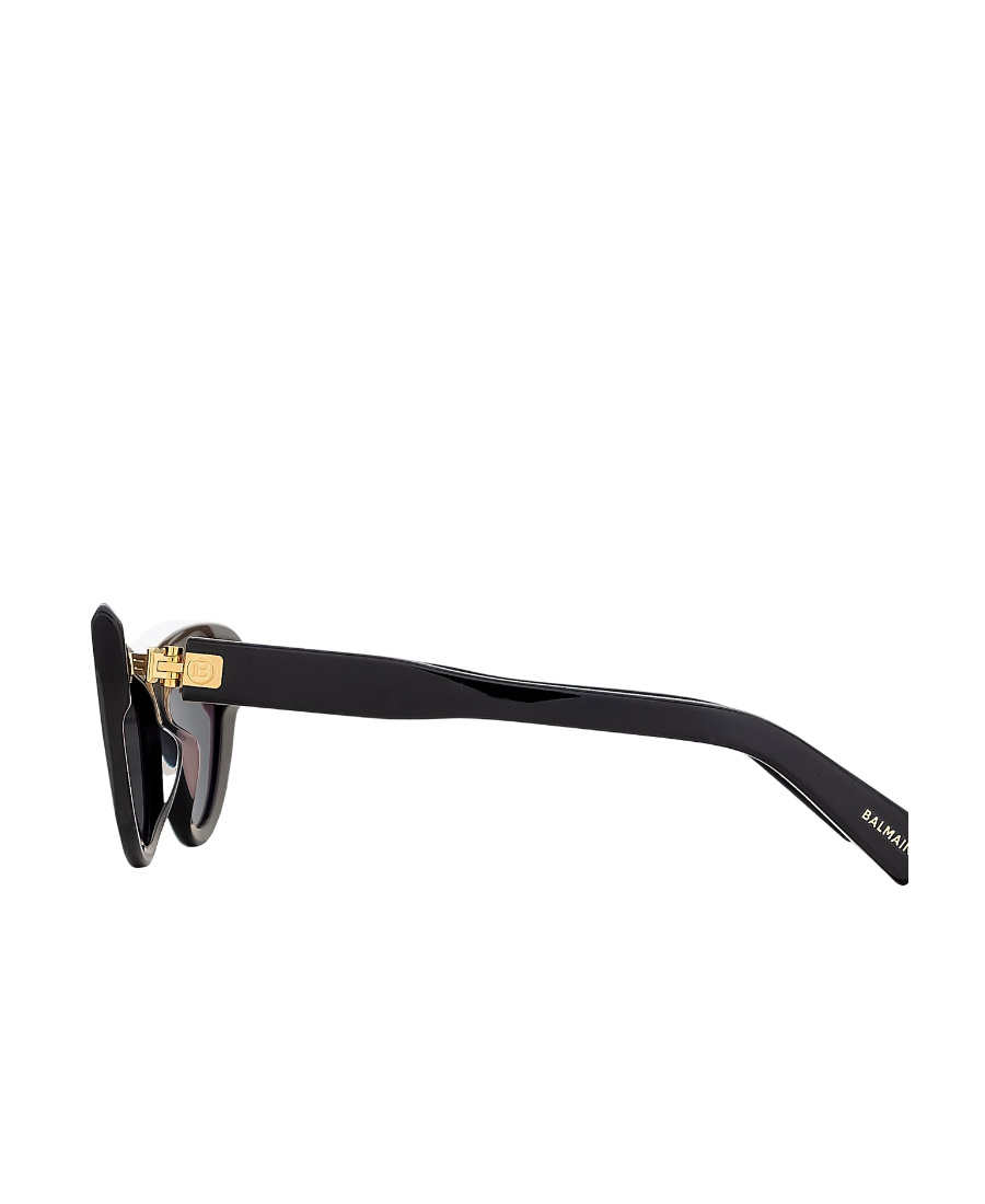 Shop Balmain Logo Sunglasses In Black