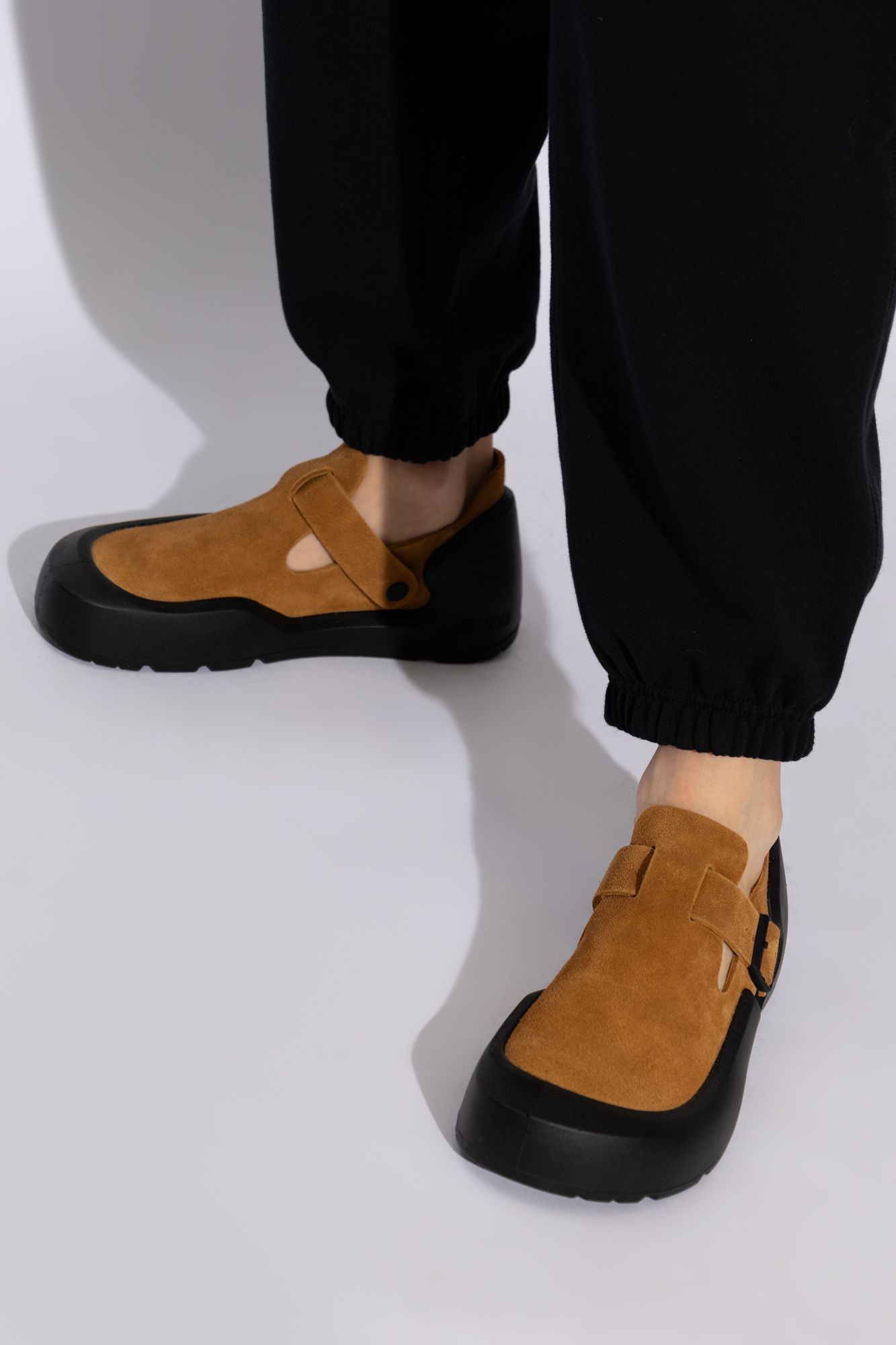 Birkenstock Reykjavik Suede Clogs In Black