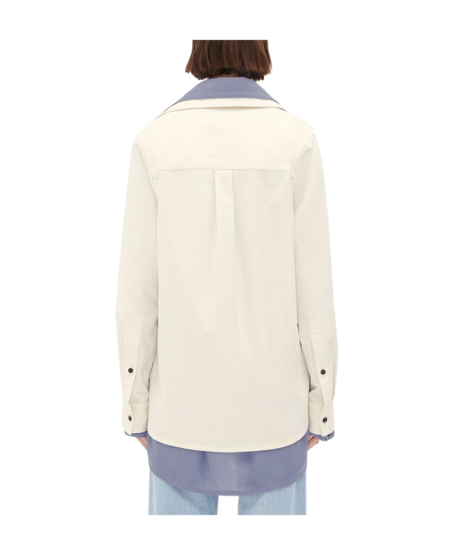 Bottega Veneta Lose-fit Double Layer Shirt In White