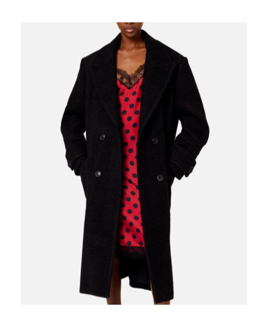 Ami Alexandre Mattiussi Man Coat Midnight Blue Size 38 Virgin Wool In Black