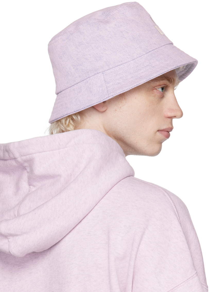 Isabel Marant Logo-embroidered Bucket Hat In Purple