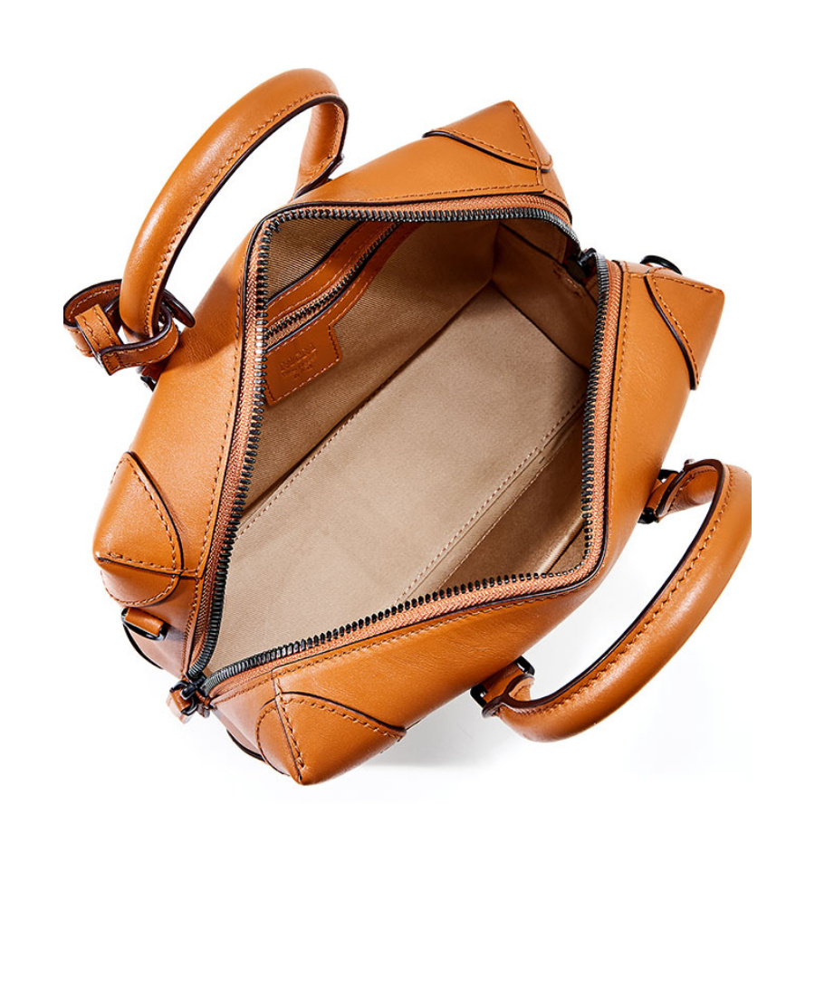 Mcm Logo Details Handbag In Brown