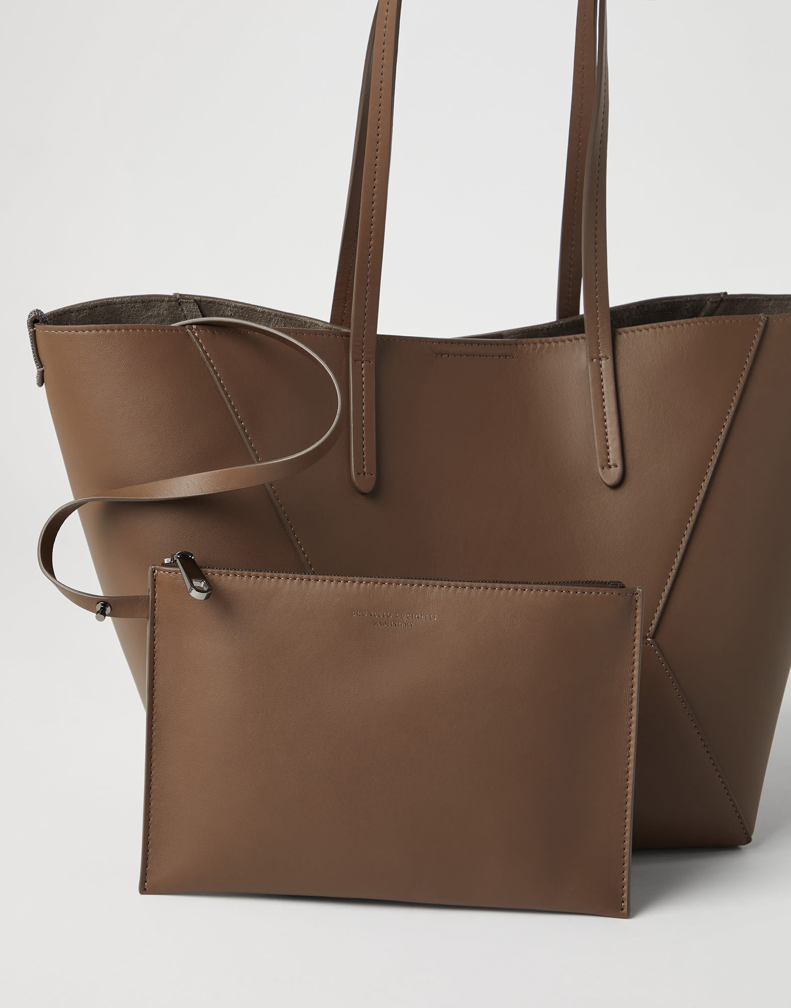 Brunello Cucinelli Small Bc Duo Tote Bag In Brown