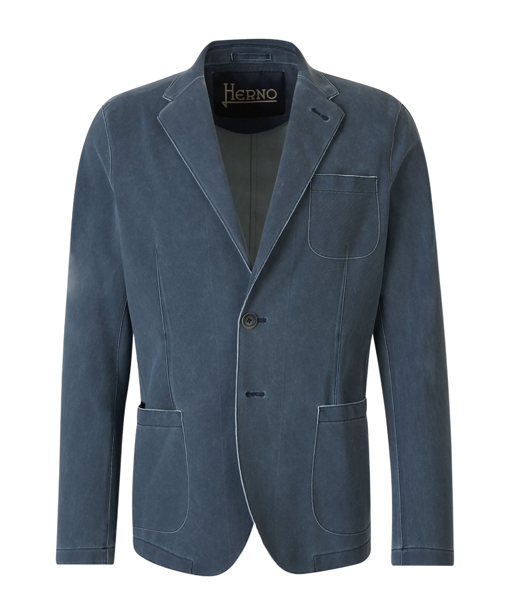 Herno Single-breasted Tailored Blazer In Blue