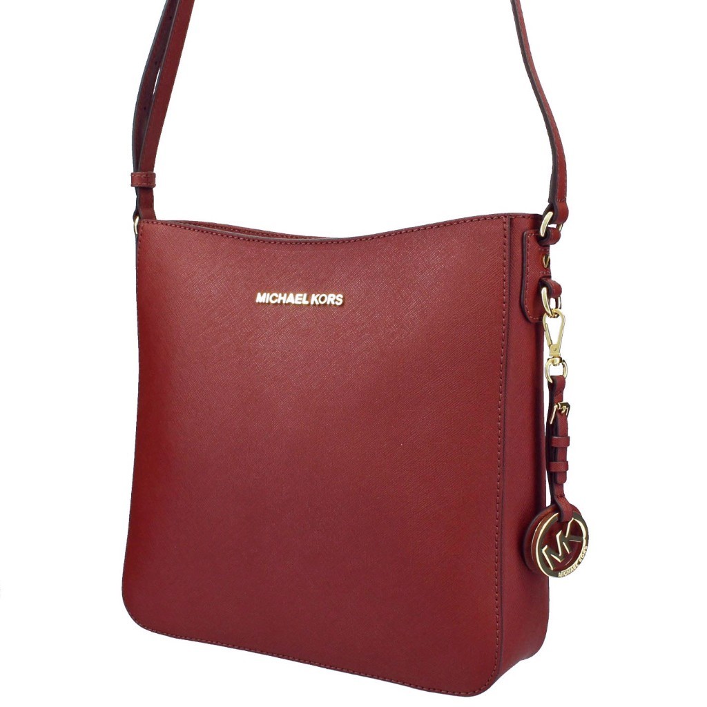 Michael Kors Logo Details Satchel In Red