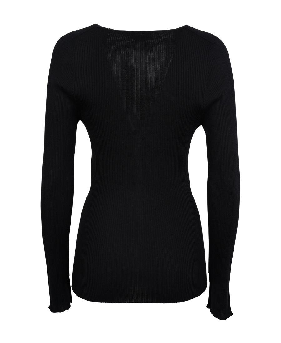 Lanvin V-neck Buttoned Cardigan In Black