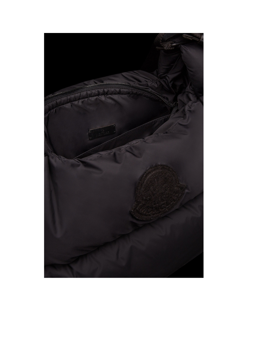 Moncler Legere Logo-patch Padded Backpack In Black