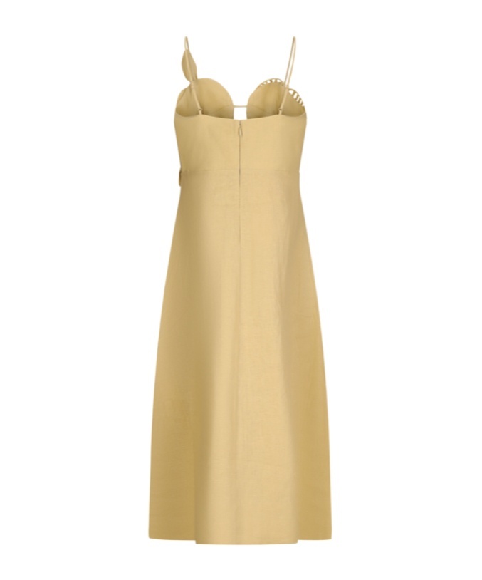 FARM RIO FLOWERED-BUST MIDI DRESS