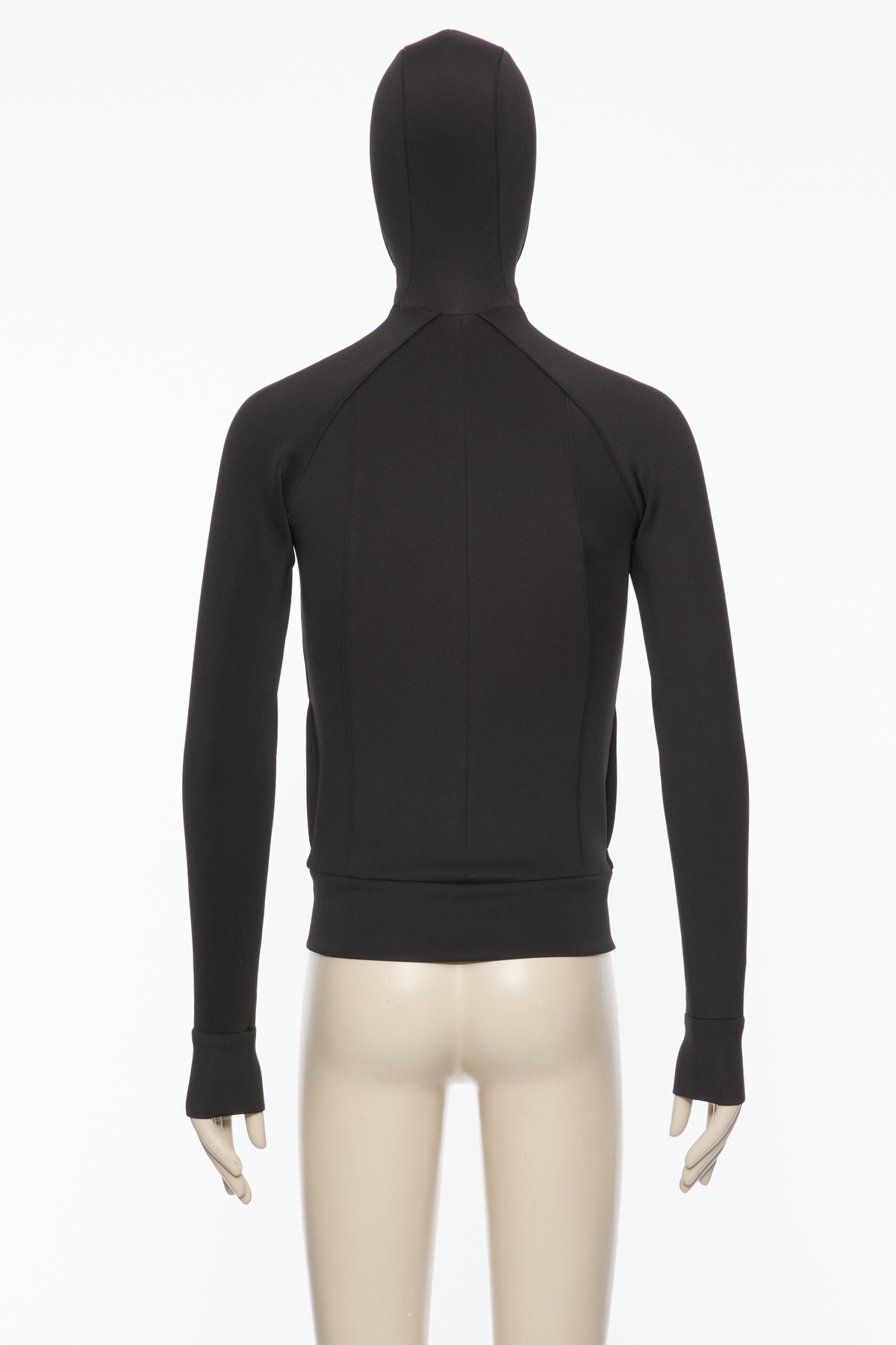 Valentino Hooded Sweater With Long Sleeves And Ribbed Cuffs In Black